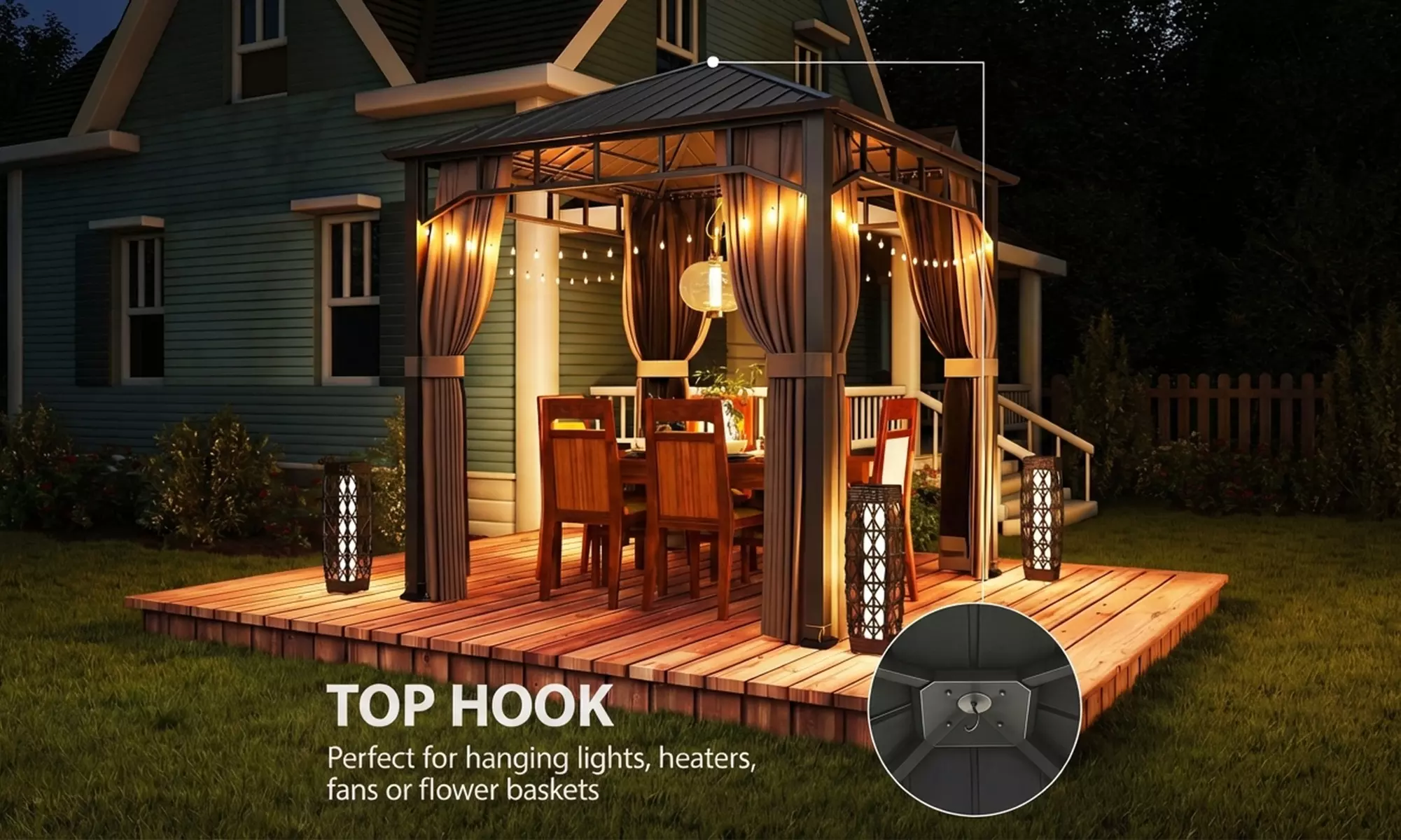 Outsunny 2.5 x 2.5 m Hardtop Gazebo