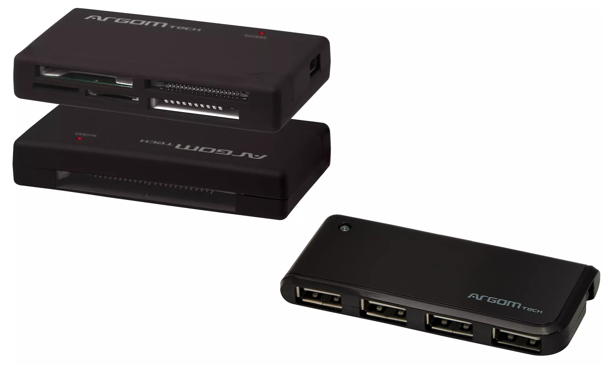 Argom Tech 4-Port USB Hub or Universal Card Reader - Primary Image