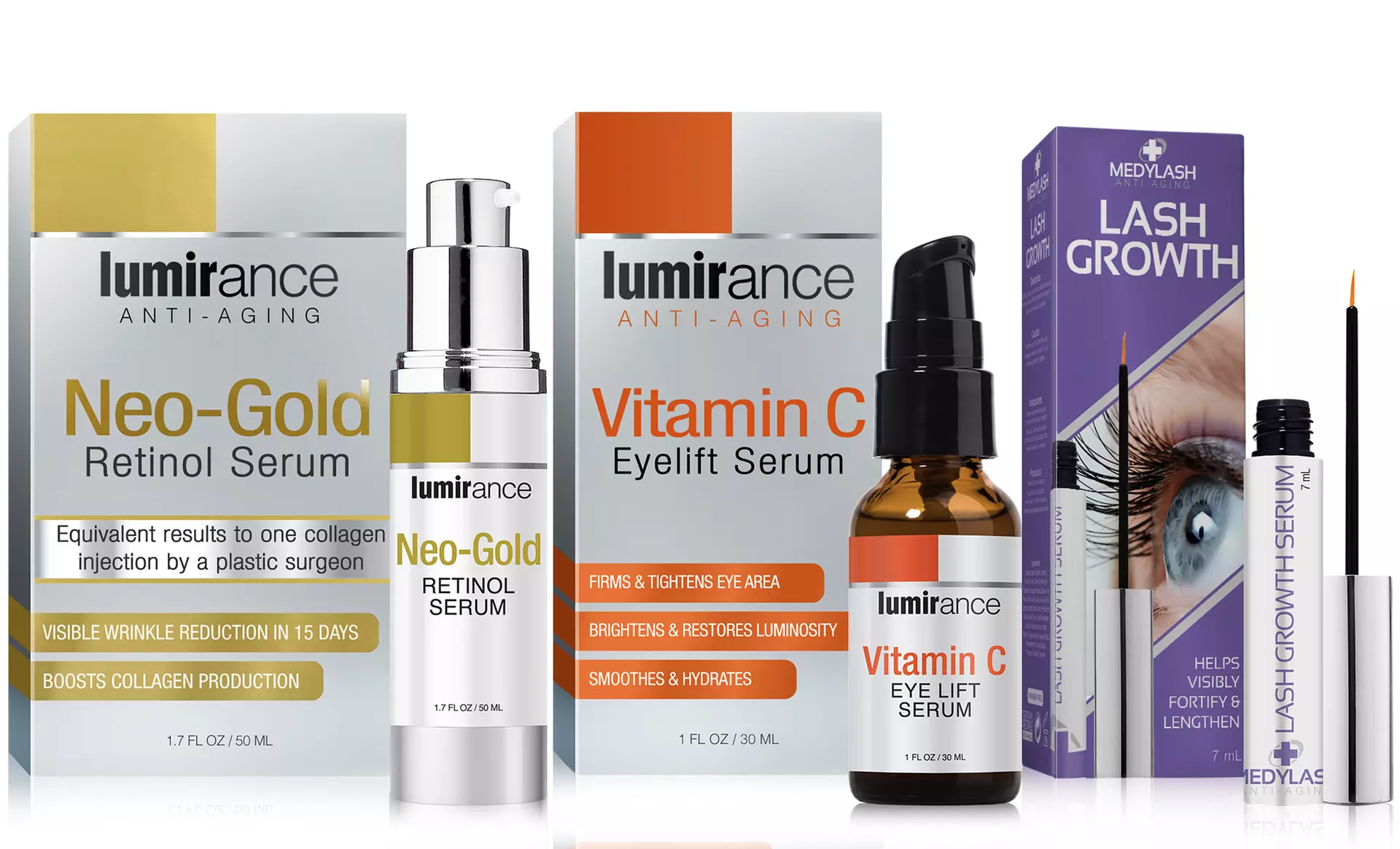 Lumirance Retinol Serum and Vitamin C Serum Anti-Aging Skincare Duo - Second Medium