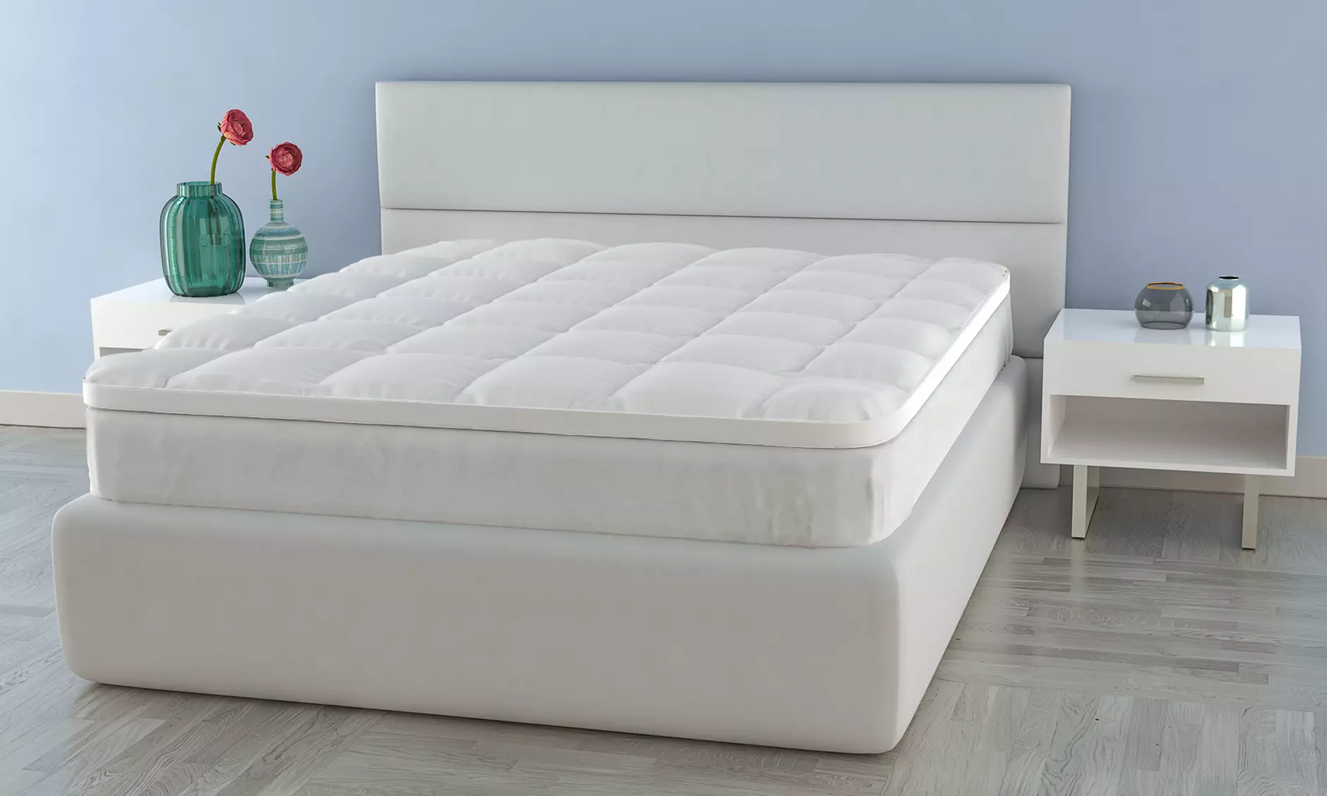 Surmatelas rembourré avec bande élastique périmétrale - Primary Image