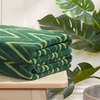 Image 3: Helix Cotton Bath Sheet - Ultra-Absorbent, Chevron Design