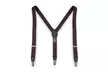 Men's Textured Strap 1" Wide Suspender Bow Tie - Second Medium