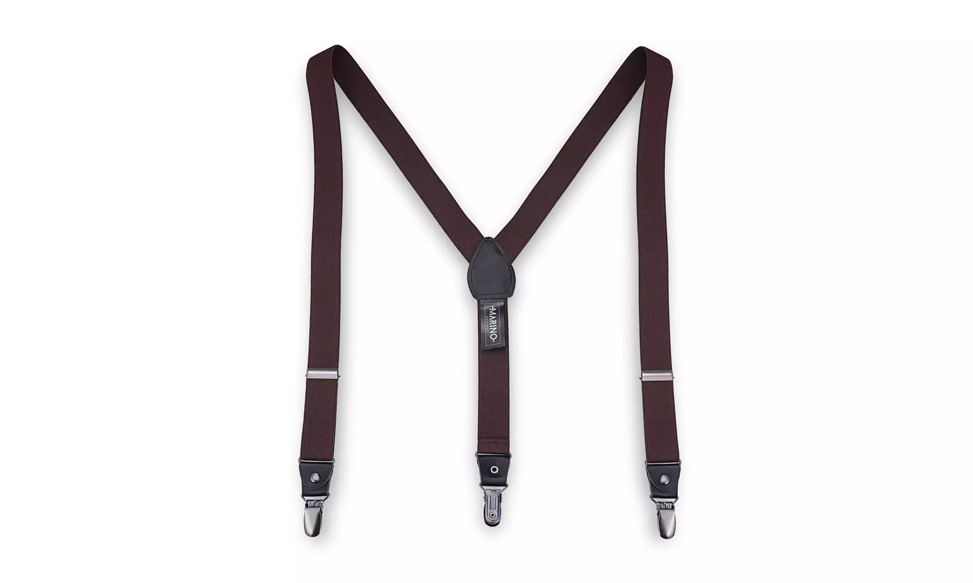 Men's Textured Strap 1" Wide Suspender Bow Tie