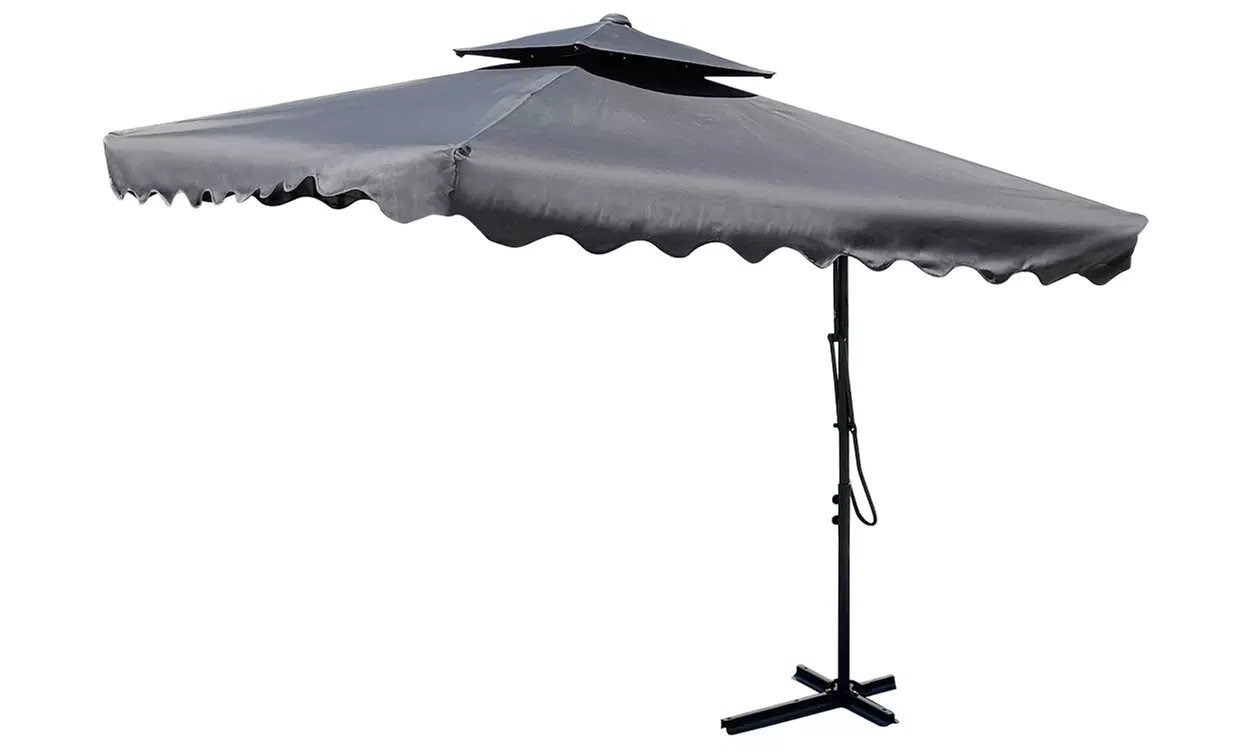 Ombrellone da giardino decentrato