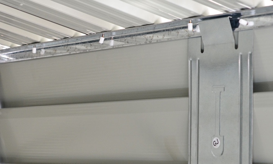 Image 4: Charcoal Black Steel Outdoor Garden Storage Shed