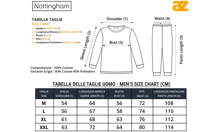 Image 3: Nottingham Winterpyjama für Damen und Herren