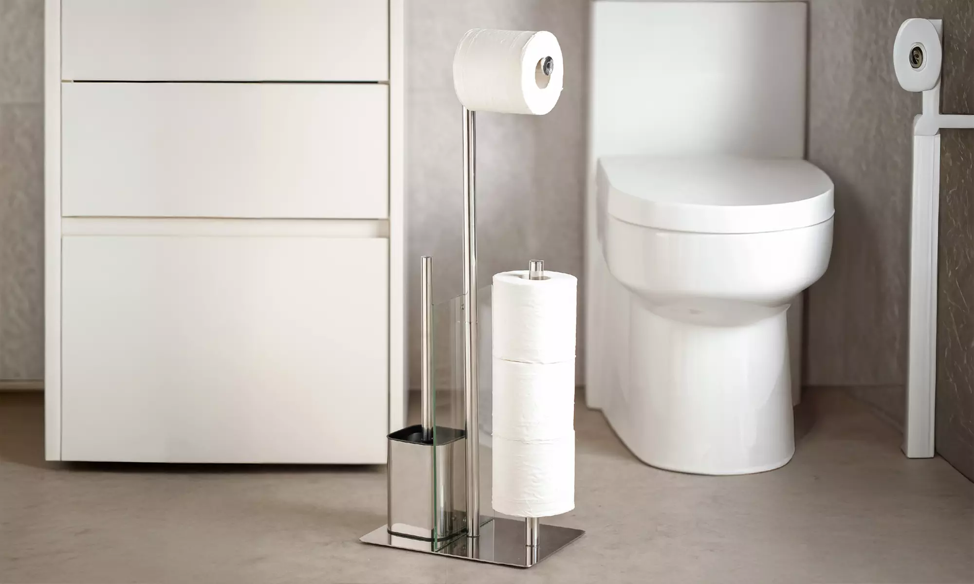 Piantana portarotolo in acciaio inox