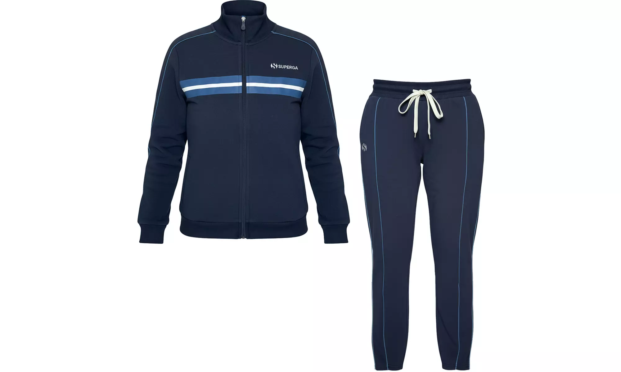 Tuta da donna in cotone felpato Superga