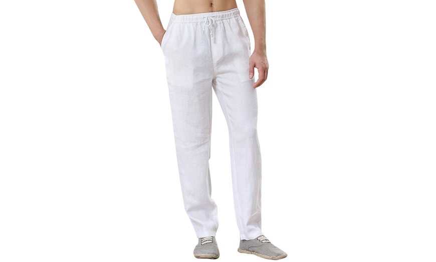 Image 5: Pantaloni da uomo in lino