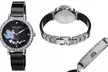 Akribos XXIV Women's Quartz Watch with Mother of Pearl Dial and Ceramic Bangle - Second Medium