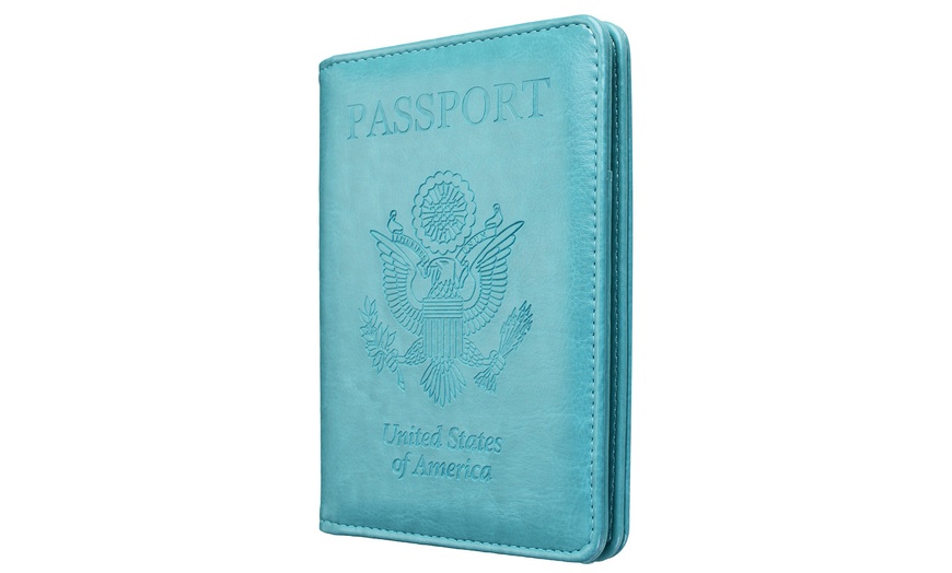 Image 6:  RFID Multi-function Passport Anti-theft Anti-scanning Wallet Passport Holder 