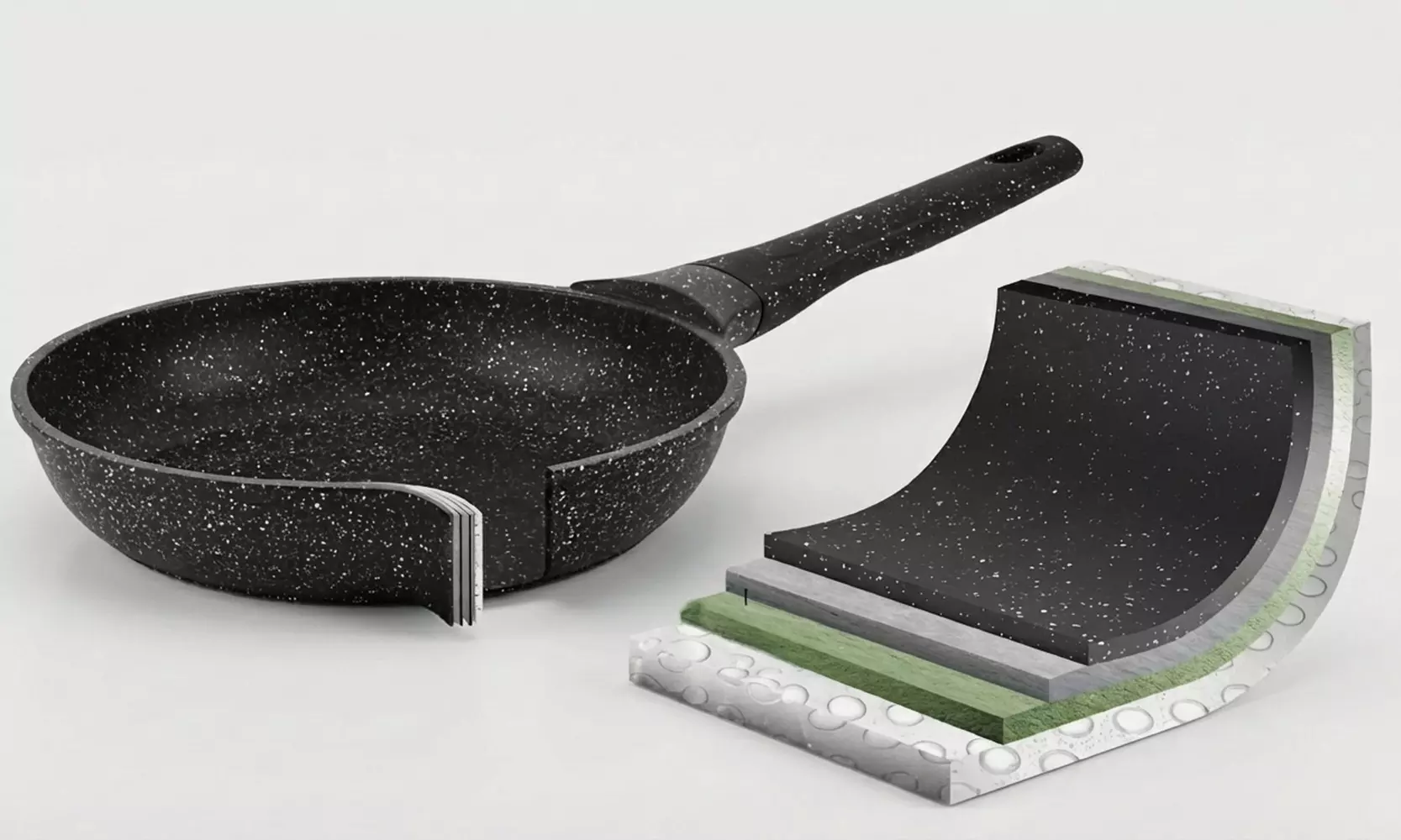 Batterie de cuisine 15 pièces en granit "Just perfecto"