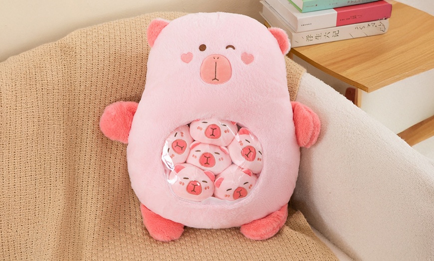 Image 11: Cute Cartoon Plush Stuffed Back Cushion