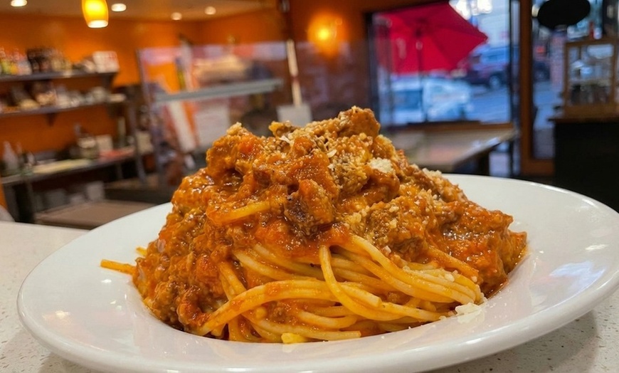 Image 10: Delicious Pasta with Flavorful Meatballs & Fresh Salads for Sharing