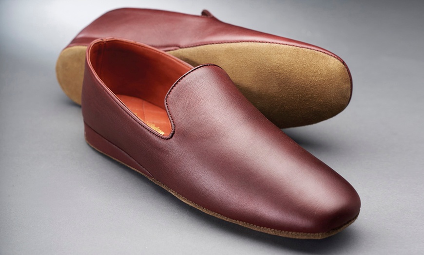 Image 7: Men's Leather Slippers