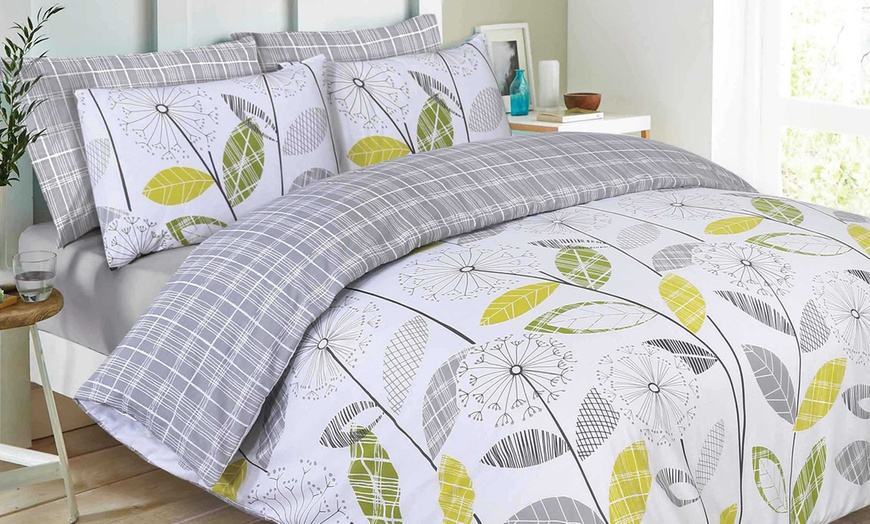 Image 1: Chloe Easy Care Reversible Duvet Set
