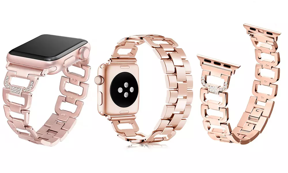 Waloo Diamond Rhinestone Apple Watch Band Compatibility with Series 1, 2, 3, 4, & 5 - Second Medium