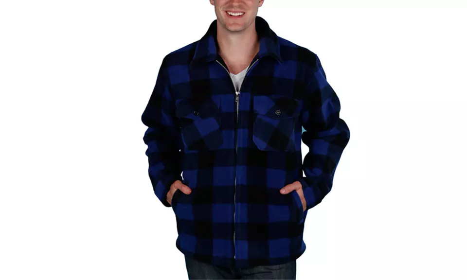 Maxxsel Men's Buffalo Polar Fleece Jacket. Extended Sizes Available. - Second Medium