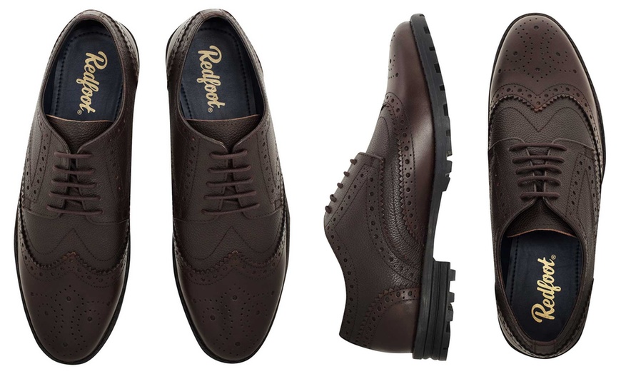 Image 11: Men's Leather Chunky Brogues