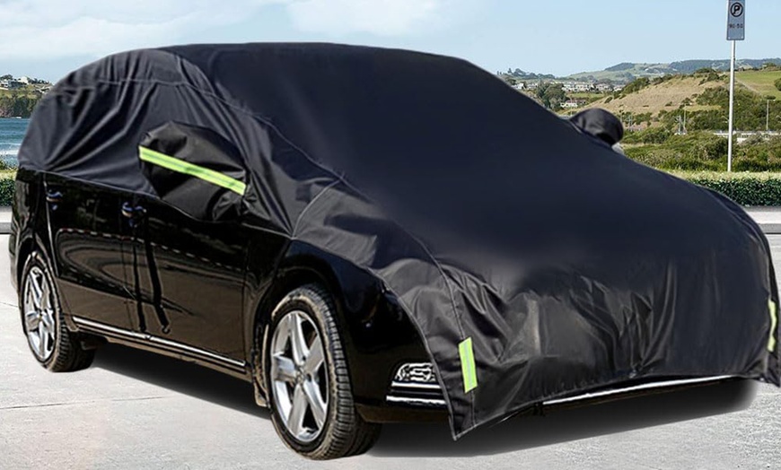Image 1: All Weather Half Car Cover 