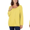 Image 10: Ladies Baggy Fit Ruched Neck Long Sleeve Top