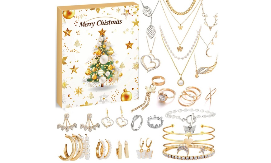 Image 1: 24-Tage-Adventskalender mit Schmuck