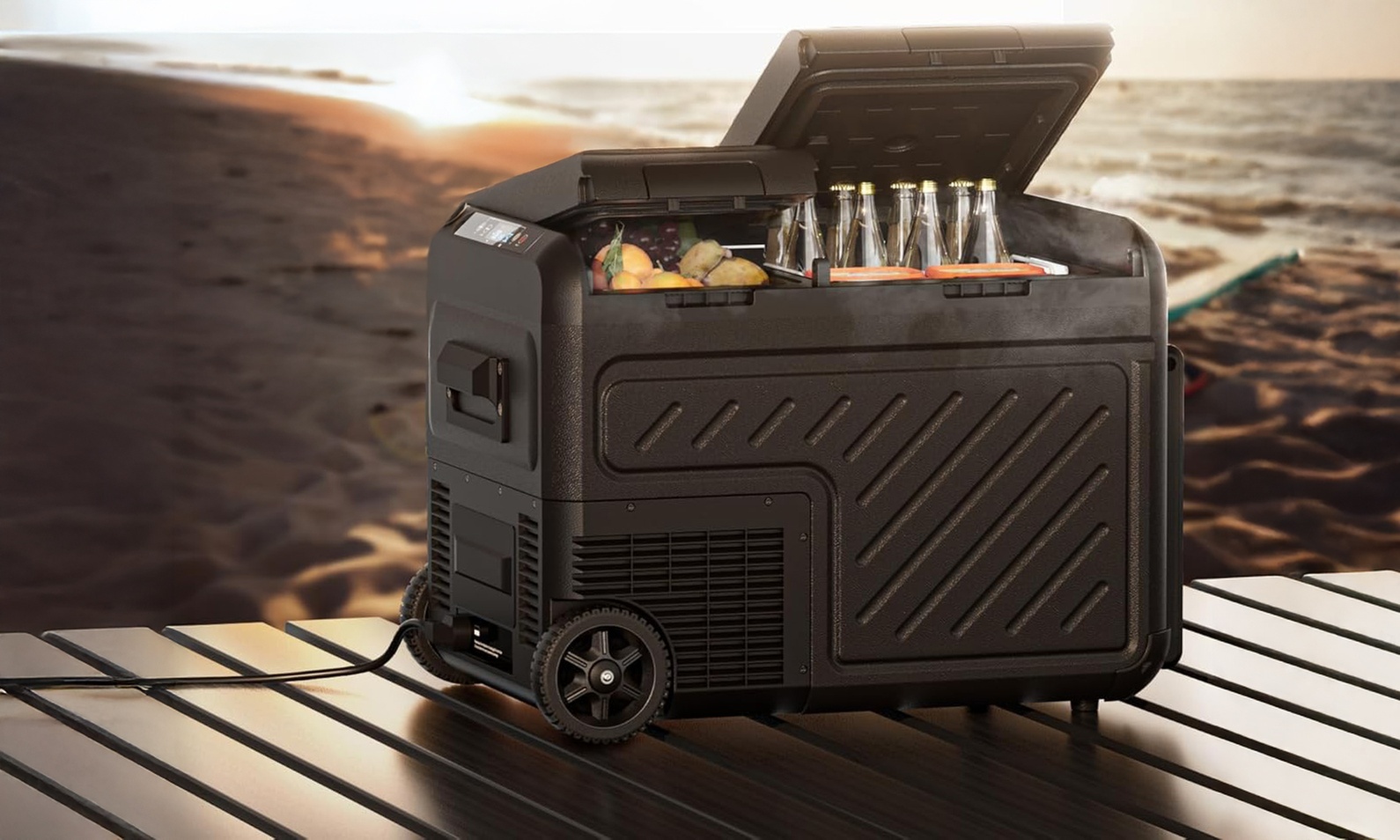 Portable Cooling With Dual Zone Portable Car Refrigerator Freezer