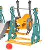 Image 2: HomCom Kids Swing and Slide Set with Basketball Hoop Slide