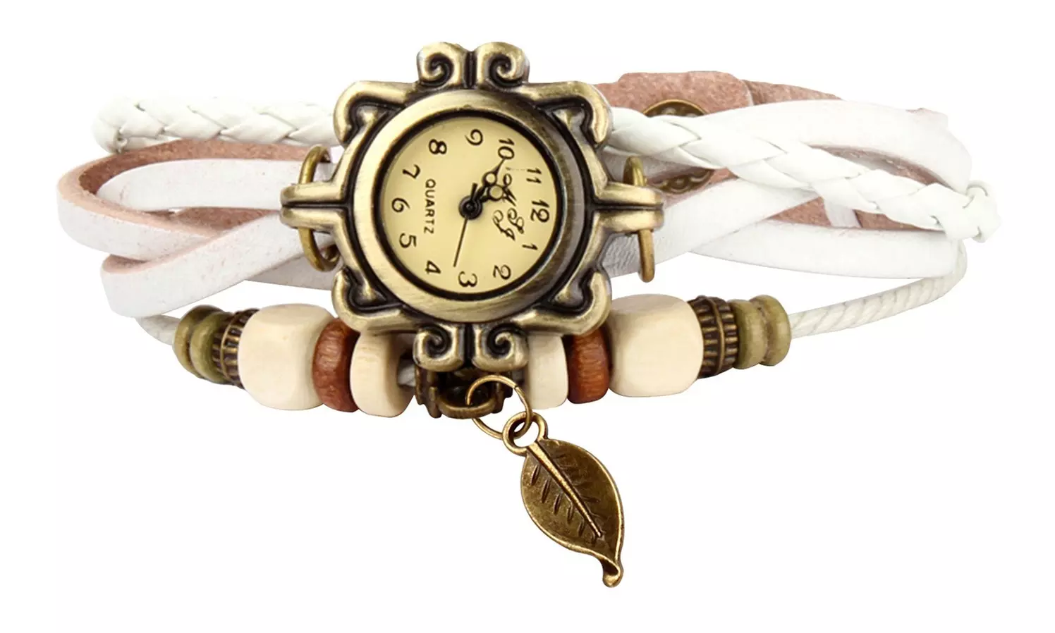 Women's Vintage Bohemian Vegan Leather Watch  (Charm And Color Choices)