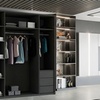 Image 2: Modern High Gloss Door Wardrobe With Mirror and Drawers