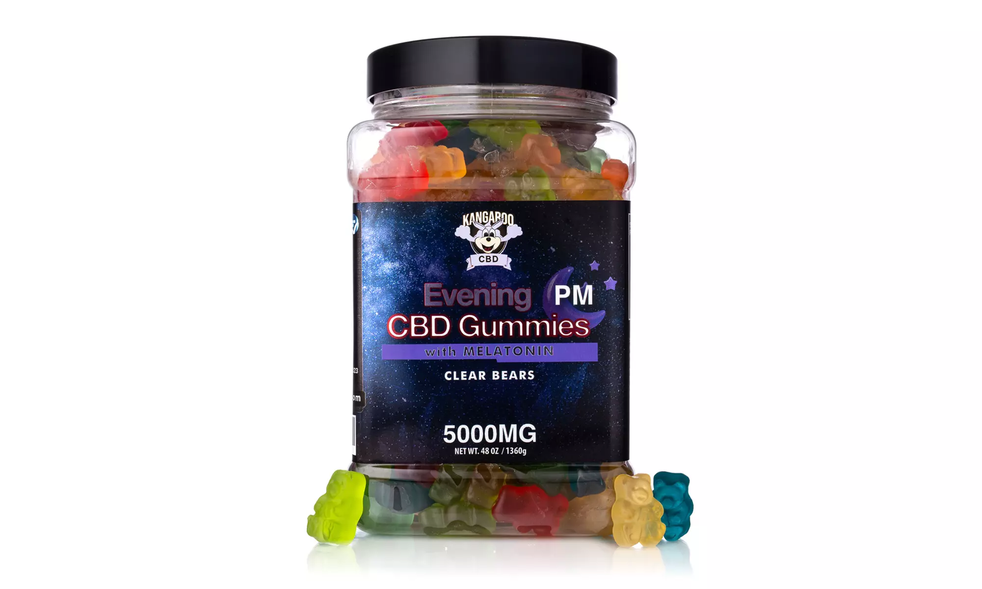 Extra Strength MEGA Size 5000MG Potent CBD Gummies from Kangaroo - 48oz