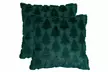 Set of 2 Christmas Tree Pillow Covers 18"x18" Pillow Cases Plush Faux Fur - Second Medium