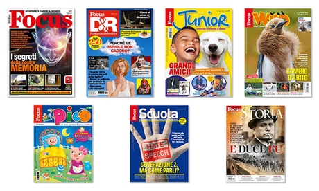 Abbonamenti a Focus Mondadori fino a 24 mesi (sconto fino a 50%)