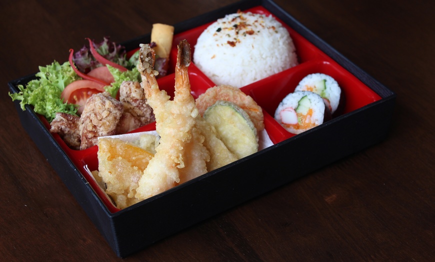 Image 5: Bento Box with Miso Soup + Drink