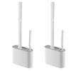 Image 2: One or Two Packs of Wall-Mounted Toilet Cleaning Brush Kits