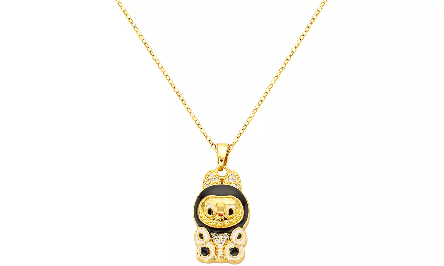 Stanley - BTS x Labubu Gold Enamel Pendant Necklace