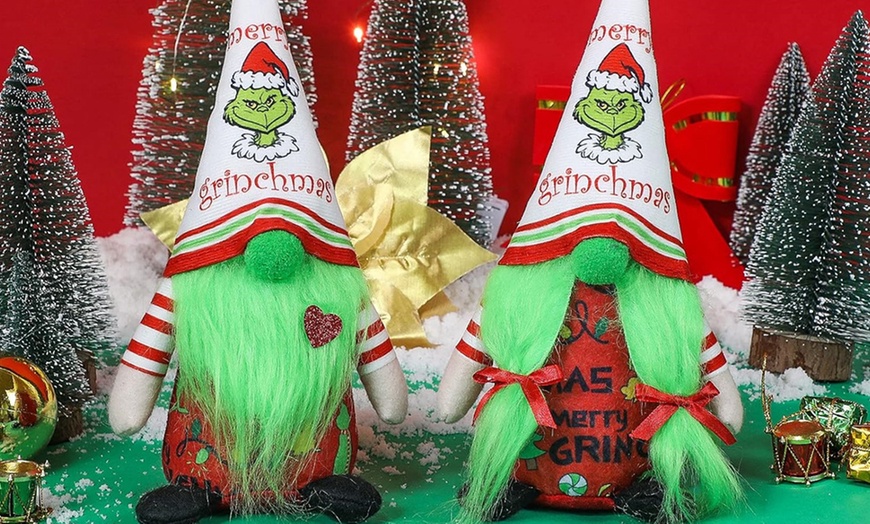 Image 1: One or Two Christmas Grinch Gonk Decorations