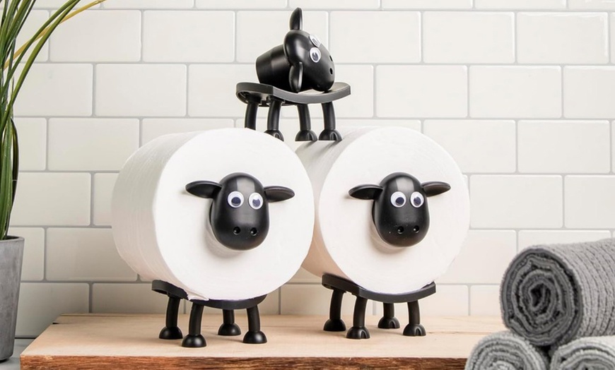 Image 2: One or Three Packs of Sheep Design Toilet Roll Holders