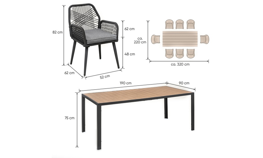 Image 15: Salon de jardin "Mireva" de Swing&Harmonie pour 6 ou 8 pers.
