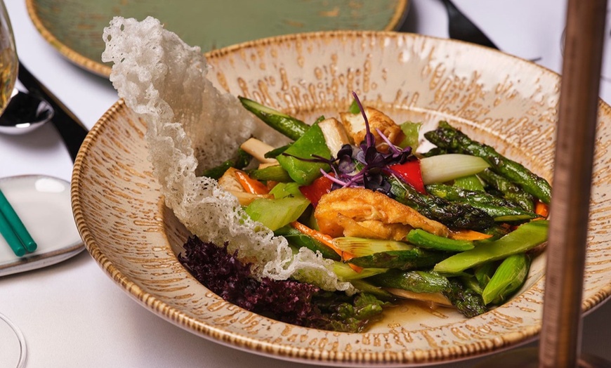 Image 2: 2 or 3-Course Asian Meal w/ Glass of Wine/ Beer or Drink for 2, 3 or 4