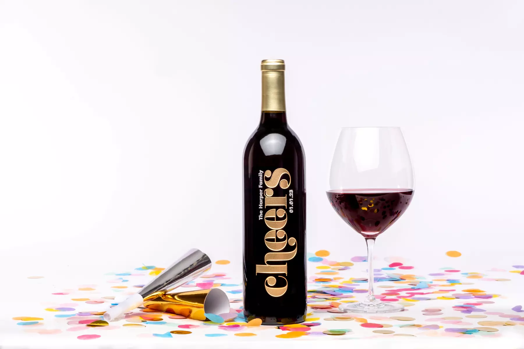 Personalized Birthday Gift - Custom Etched Wine Bottle