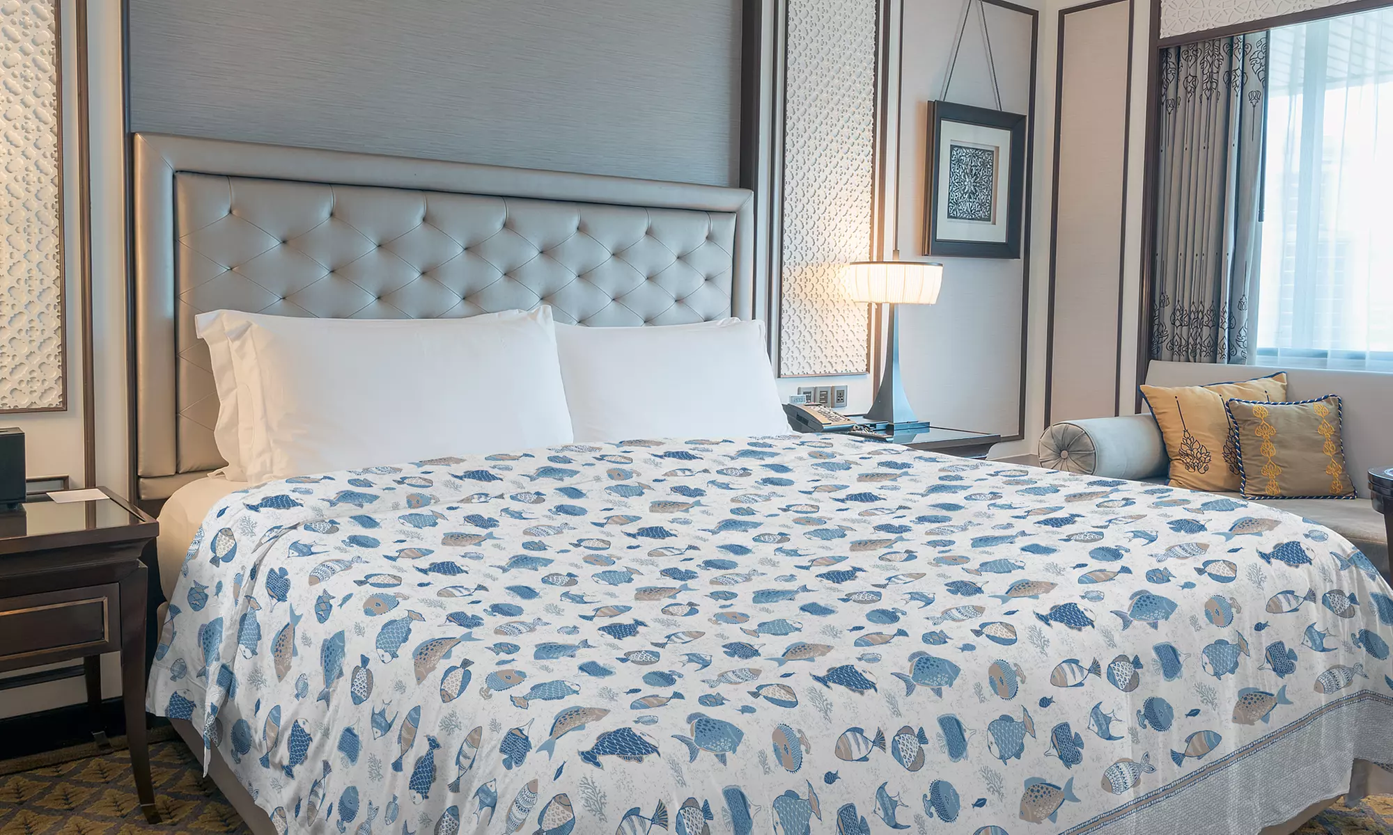 Copriletto primavera estate in cotone