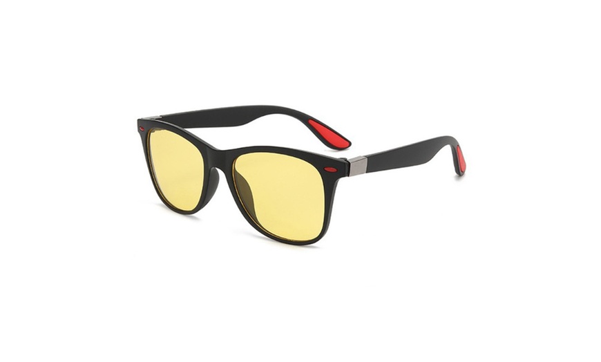 Image 4: Polarized Sunglasses in Black, Yellow, and Blue Options