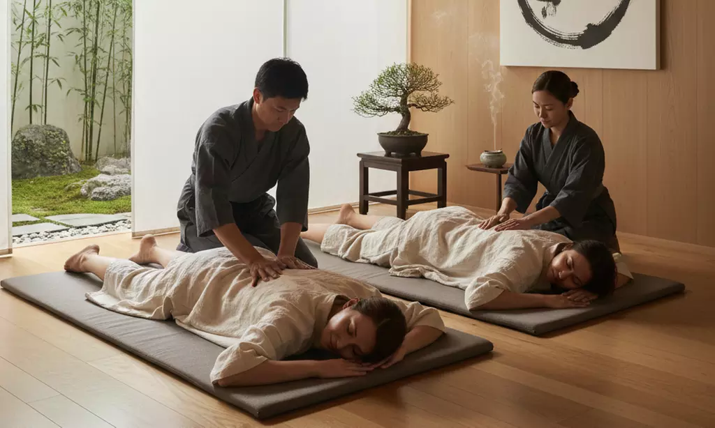 Ritual Shiatsu ZEN en pareja de 60 minutos con aromaterapia y té