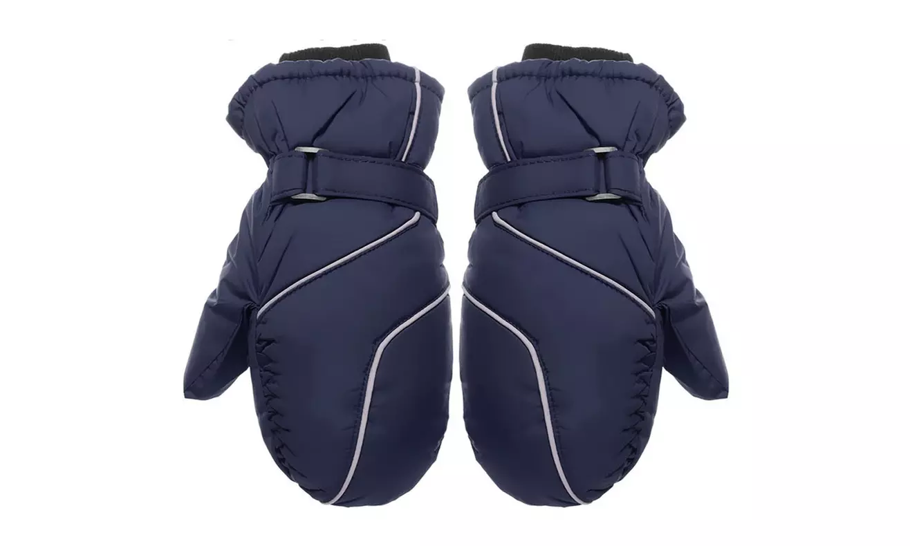 Kids Winter Warm Ski Mitten Waterproof Snow Gloves for 4-9 Years