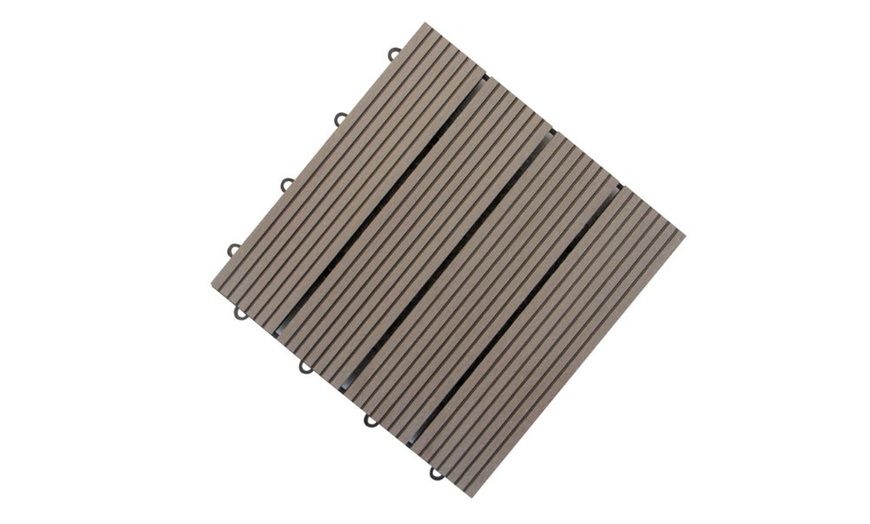 Image 13: Up to 50 Packs of Non-Slip Decking Tiles - Grey or Brown