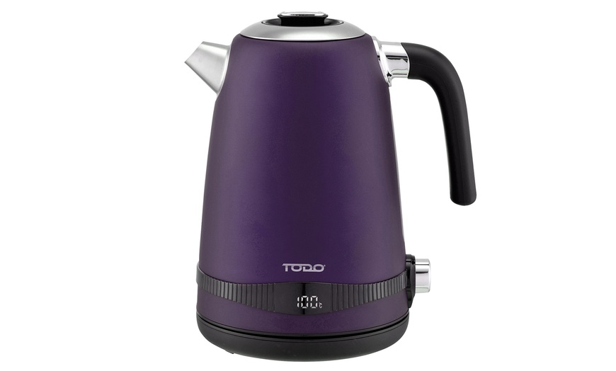 Image 12: TODO 1.7L Electric Cordless Kettle Stainless Steel/ Led Water Jug