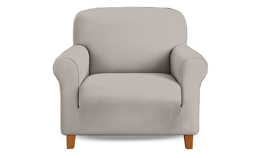 Image 37: Funda impermeable de terciopelo de poliéster para sillón o sofá