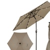 Image 5: 9ft. Patio Umbrella Solar LED Lights Steel Tilt with Crank