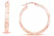 Italian 18K Rose Gold Plated Sterling Silver Hoop Collection - Second Medium